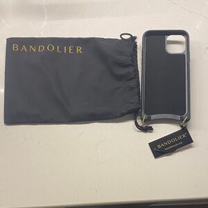 Bandolier Black Phone Case with Gold Accents